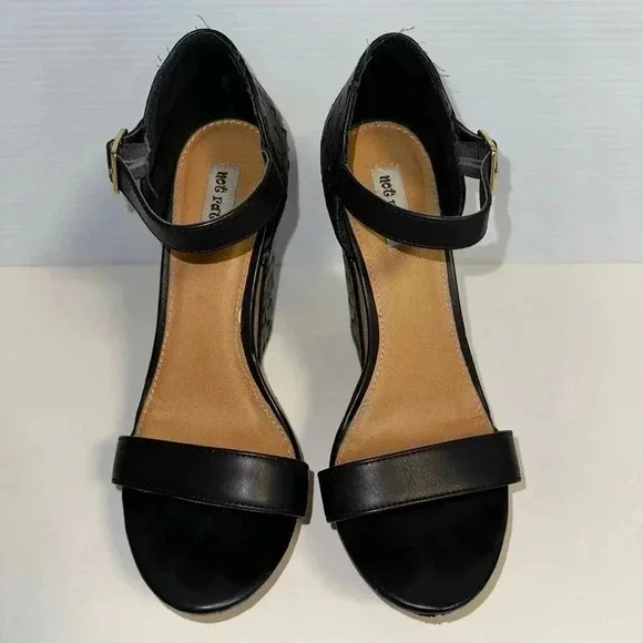 Women's Not Rated Black Wedges Size 7.5 - Picture 10 of 11